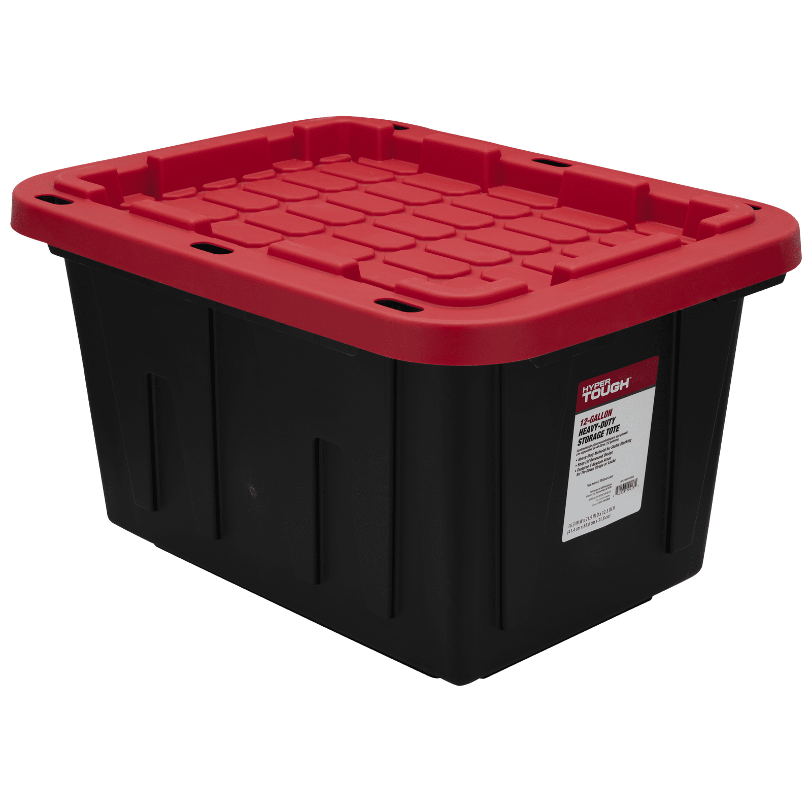 Hyper Tough 12-Gallon Plastic Storage Bin Small Space Organizer