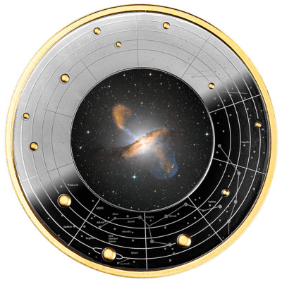2024 Cameroon Centaurus A Galaxy 17.5g Silver Black Proof Coin