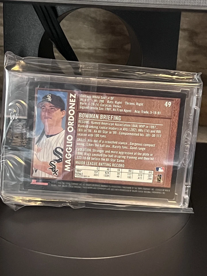 Bowman Magglio Ordonez Topps 2000 archivo firma automático Foto 2 de 2