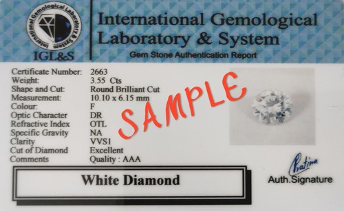 White Treated Diamond Tennis Necklace 24 Inches VVS1 Certified ! Christmas Gift - Picture 5 of 5