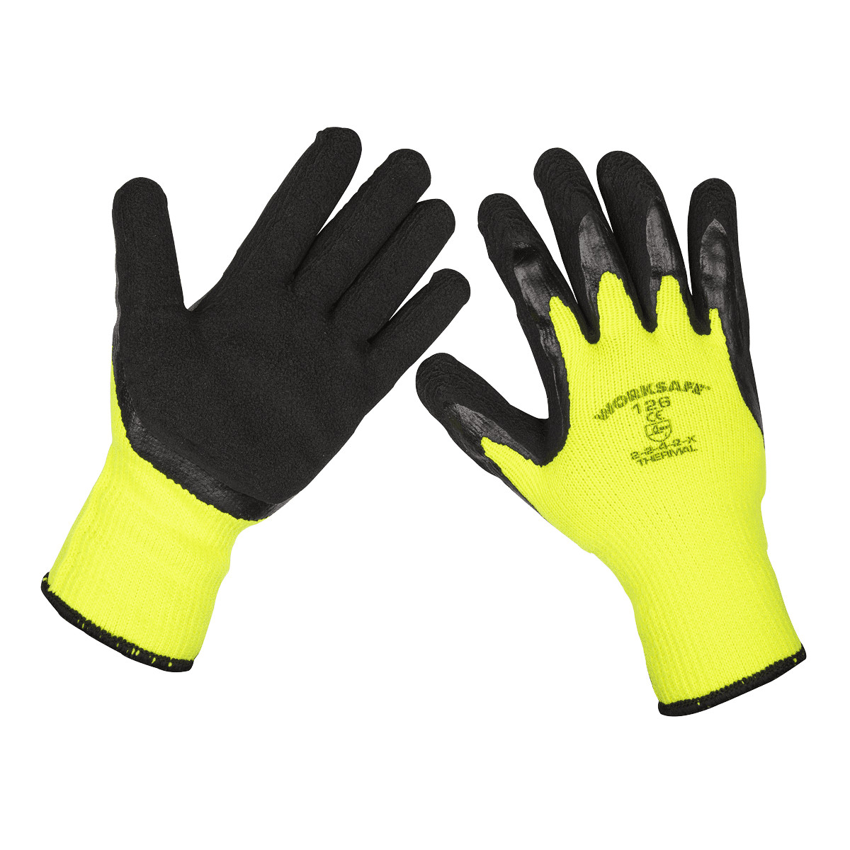 Sealey 9126-12 Worksafe Thermal Super Grip Gloves, Large - Pack of 12 Pair