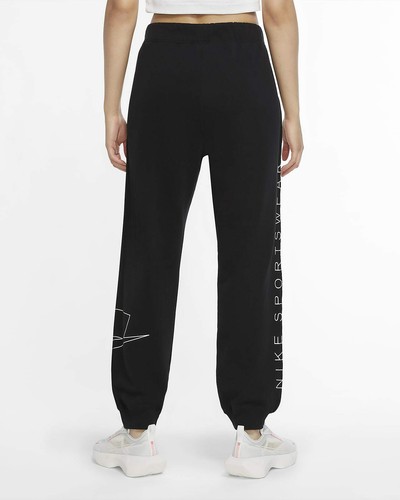 Nike Fleece Sportswear Jogger Size M Women Trousers Pants Black CU5764 072 - Picture 4 of 7