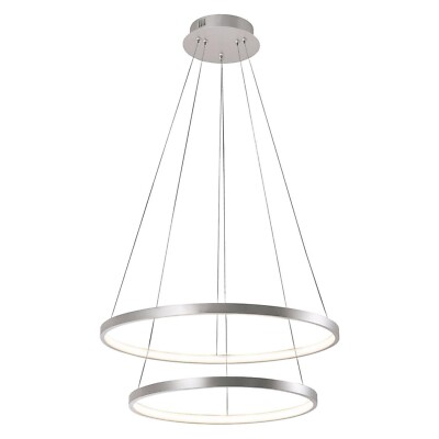 Just Light. HELIKE LED-Pendelleuchte Hängelampe Höhenverstellbar Silbergrau