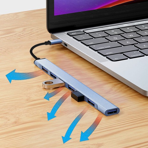Multi 7-port Splitter High Speed 5Gbps For PC Computer Multiport USB A HUB Port - Afbeelding 11 van 14