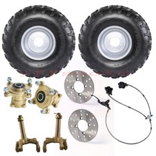 4 Stud Front Wheel Hub Steering Spindle 8'' Tire Rim Brake for ATV UTV Quad Golf