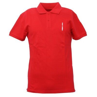 B2814 men's polo BOMBOOGIE red short sleeve polo man t-shirt