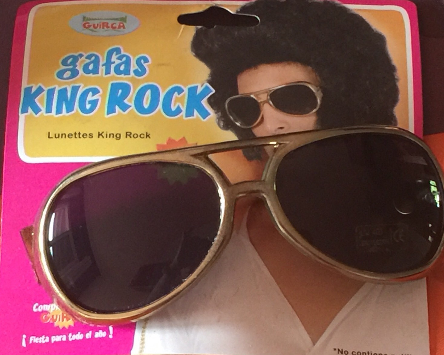 GAFAS REY DEL ROCK, GANGSTER, CHULO , DISFRAZ, CARNAVAL,HALLOWEEN .Nuevo.24
