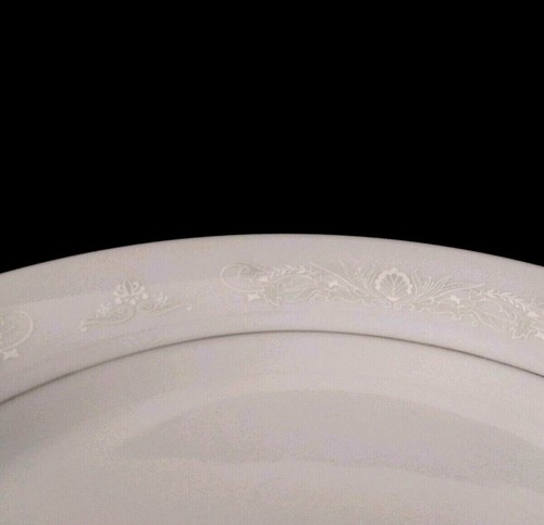 Vintage Crown Ming Jian Shiang Dinner Plate Diana 10.5 inch White & Silver Royal - Picture 9 of 12