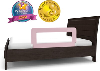 PINK Bed Rail for Toddlers Bed Swing Down Rails Kid Twin Full Queen 35.5 x 19.5
