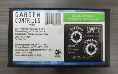 GroZone Garden Controls Cooling Thermostat Controller - Day/Night Temp