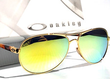 Oakley FEEDBACK Gold Tortoise POLARIZED Galaxy Fire Gold Mirror Sunglass 4079