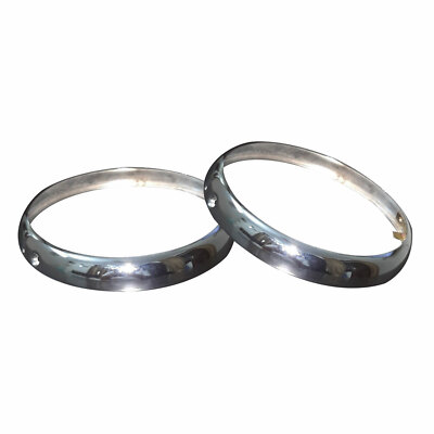 Chrome Rim Set Mini Austin MG Morris Fourd Bedford Jaguar Land Rover Headlight