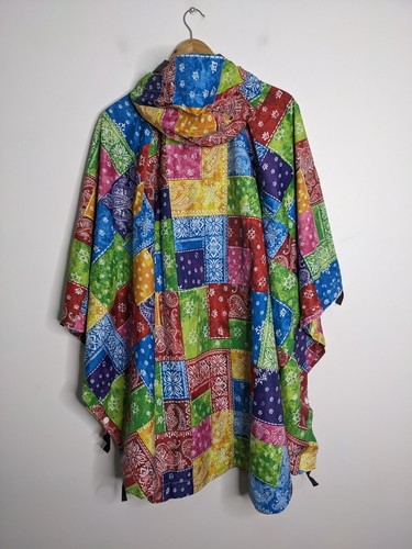 Columbia Poncho Jacket Adult S Small Multicoloured Paisley Waterproof Pullover - Bild 8 von 11