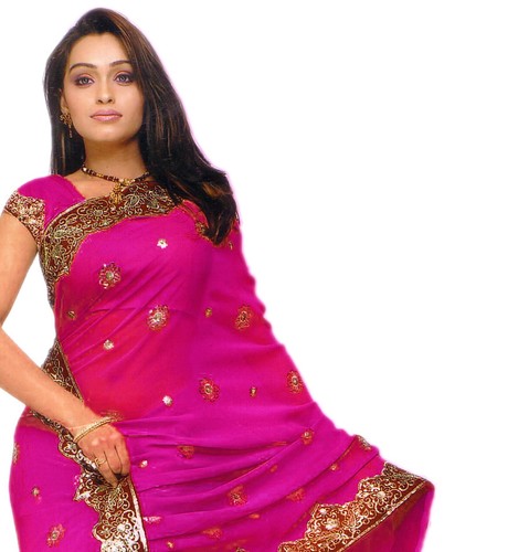 Deep Pink Saree Sari Bridal Indian Pakistani Designer Sequin Bollywood Kaftan NW - Picture 2 of 6