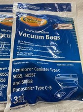 15/Sears Kenmore Canister Type C Vacuum Bags For 5055, 50557 50558 Models