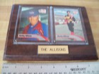 DAVEY & BOBBY ALLISON double card wooden plaque w/ nameplate and 2 cards 8"x6" — photo 4