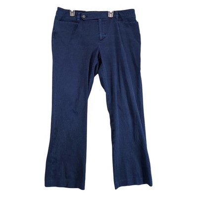 Lauren Ralph Lauren Adele Pants Womens 12P 34x29 Navy Straight Stretch Preppy