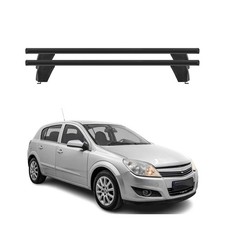 Menabo Dachträger Grundtäger für Opel Astra H 2004-2010 75kg Alu Schwarz 2 tlg