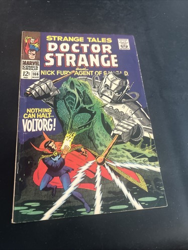 Strange Tales #166 FN/VF 1968 Silver Age Dr strange/Nick fury