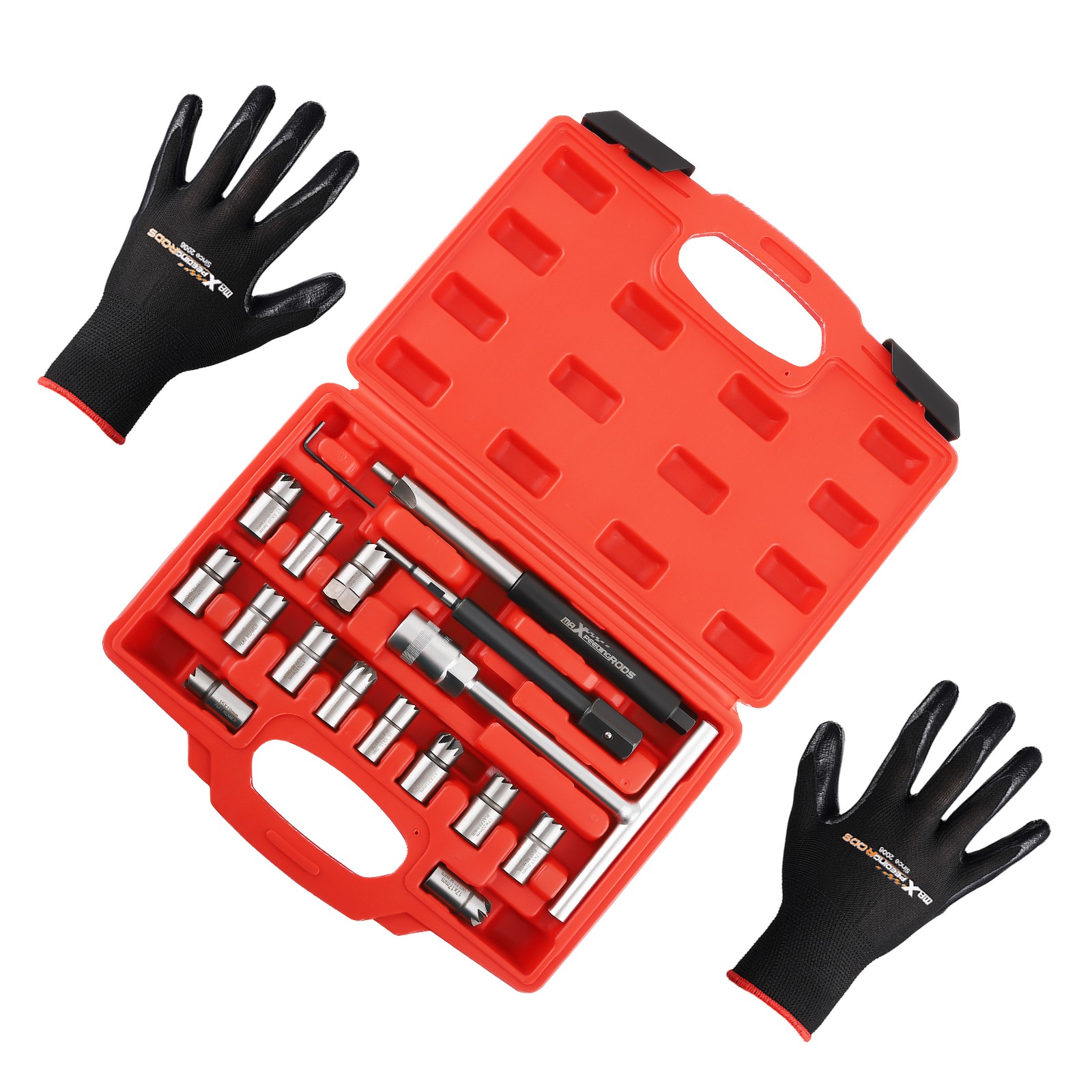 17pc Diesel Injector Seats Cutter Cleaner Carbon Remover Tool Kit For CDI Engine