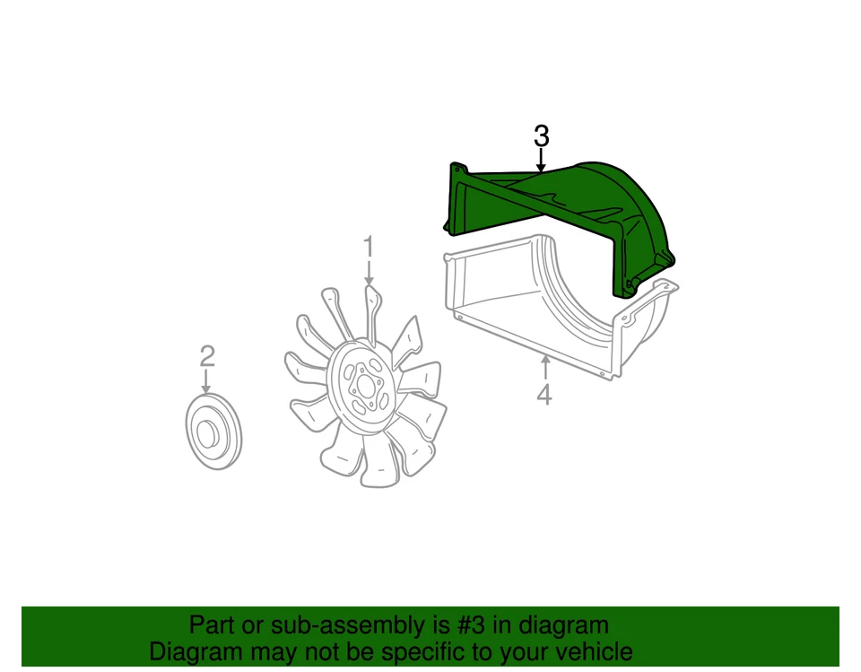 Genuine GM Engine Cooling Fan Upper Shroud 25868538 - Изображение 4 из 4
