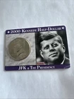 2000 50c Kennedy Clad Half Dollars in Display Card JFK & The presidency