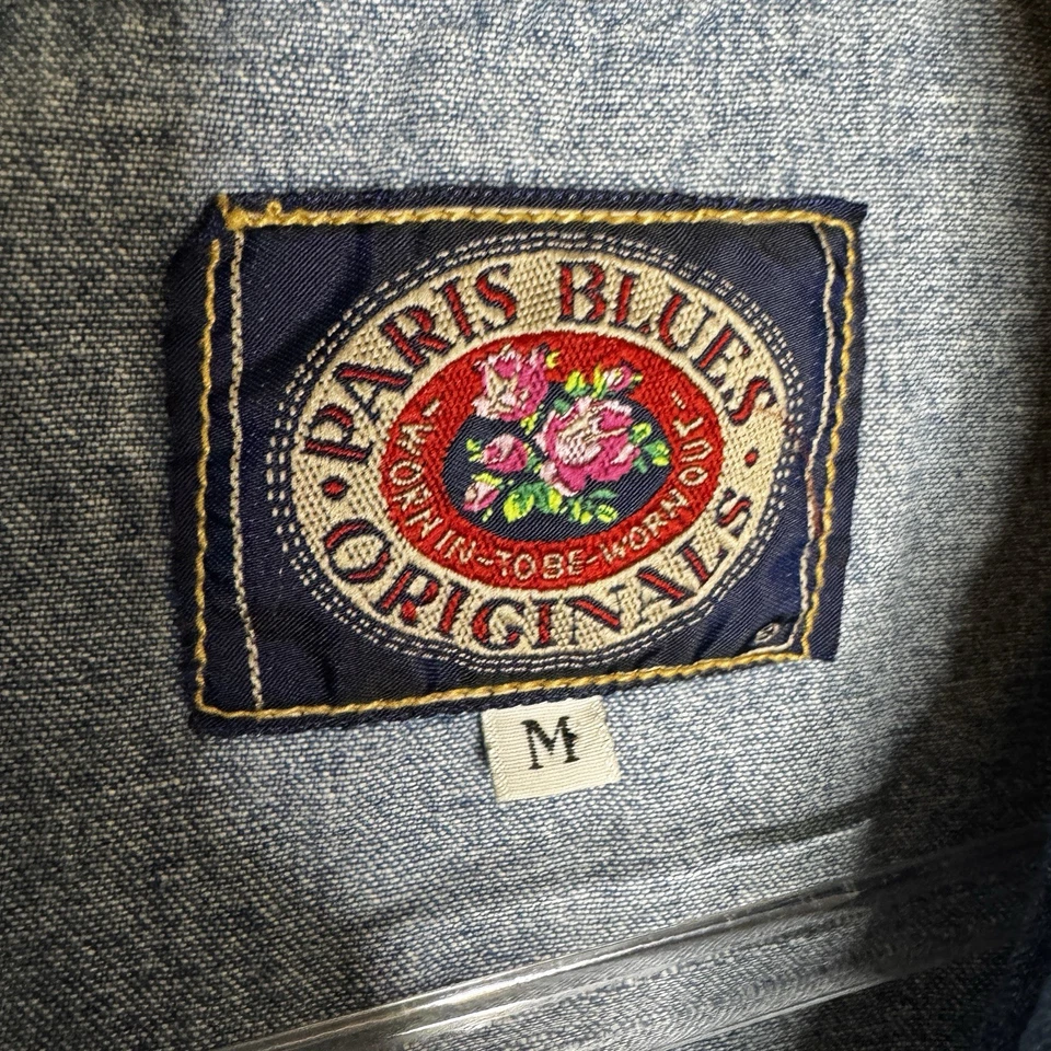 De colección Años 90 Y2K Corsé Denim Jean Vext Cuello Terciopelo Talla S/M Paris Azul Mujer Foto 4 de 4