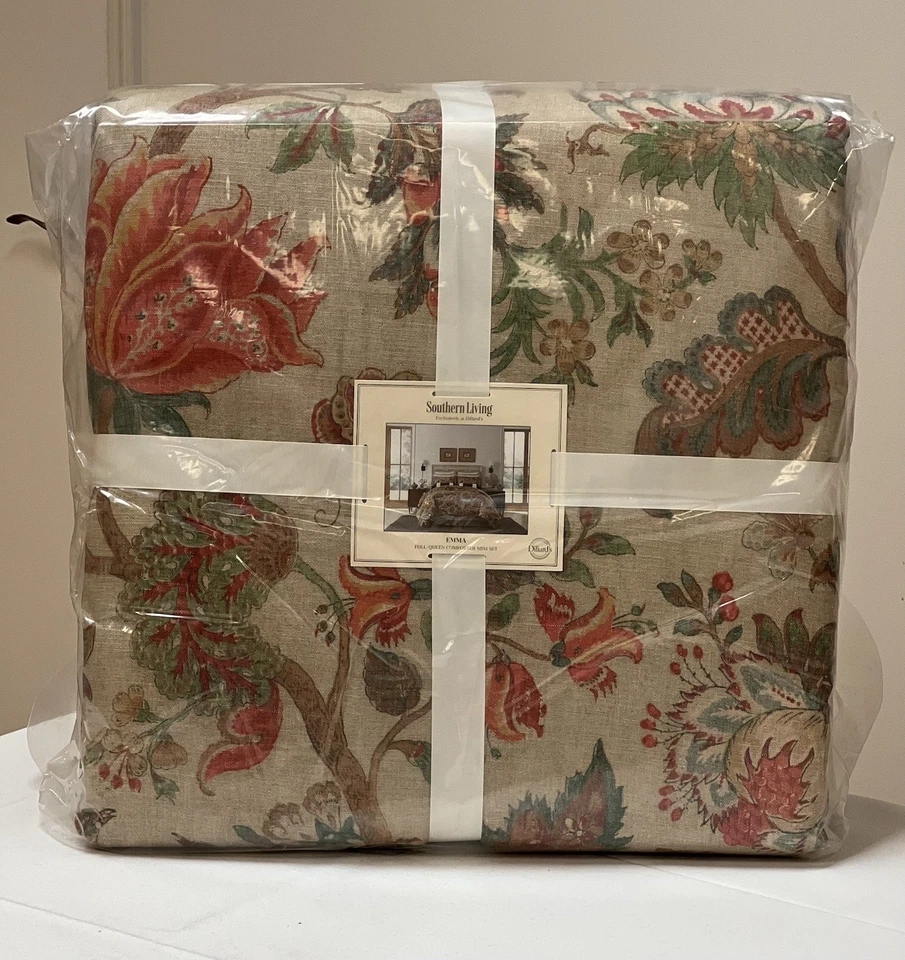 Новый Southern Living Emma Jacobean цветочный одеяло мини комплект 3шт - Изображение 2 из 4