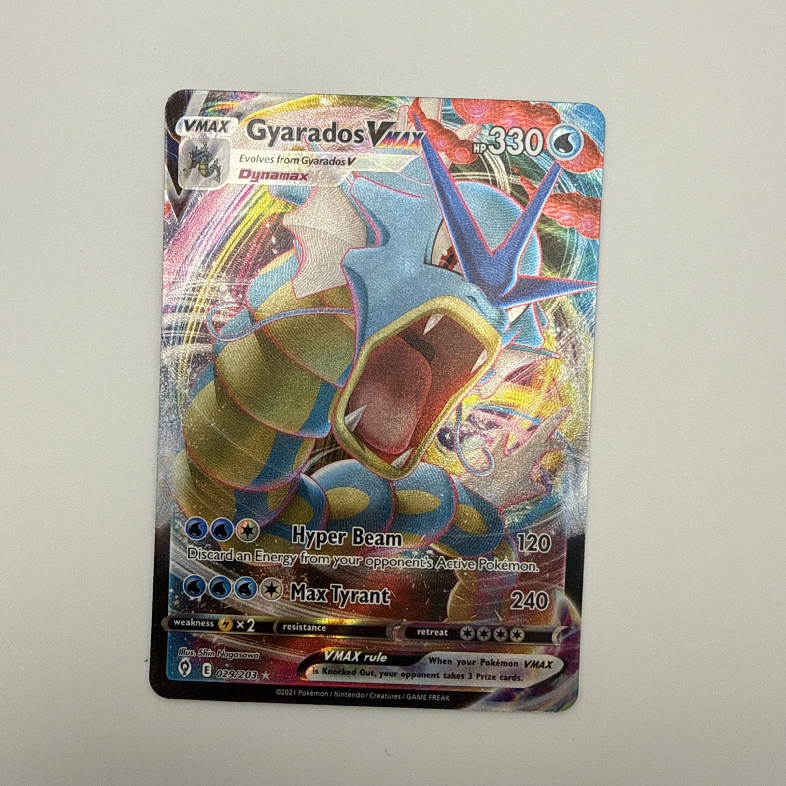 Gyarados VMAX 029/203 SWSH07: Evolving Skies Holo