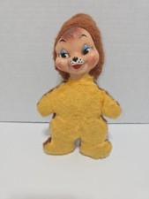 Vtg 50s Rushton Squirrel Rubber Face Plush Stuffed Animal Music Wind No Tag