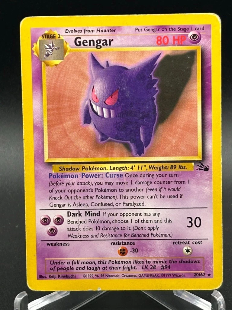 Gengar Pokmon TCG Psychic Rare Individual Collectible Card Game Cards for  sale - eBay