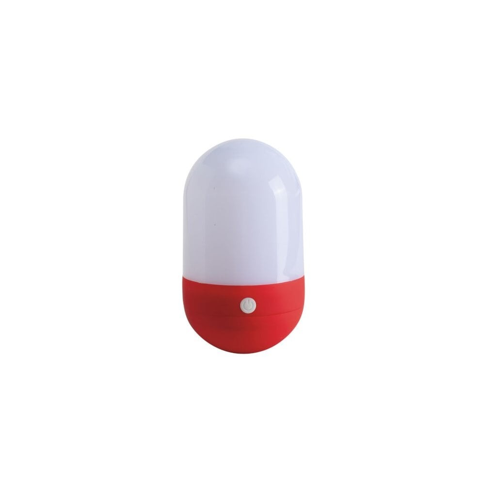 Euro Trail Tumbler Table Lamp: White/Red | Camping Equipment