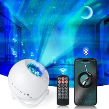 Northern Galaxy Light Projector with Bluetooth & White Noise Sounds, 60+ Ligh...