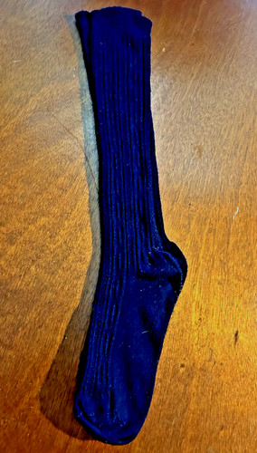 VINTAGE~COTTON~SZ. MED. ~NAVY BLUE~DIRNDL KNEE HIGH SOCKS~AUSTRIAN OCTOBERFEST