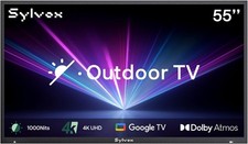 Sylvox 55 inch Outdoor TV Smart Waterproof IP55 High Brightness for Outside TV