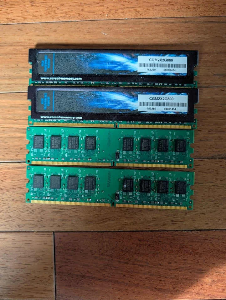 8GB 2x G.Skill 2GB DDR2-800 (4GB) 2x Corsair 2GB DDR2-800 (4GB) - Image 2 of 2
