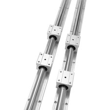 Lot De 2 Rails D'arbre De Guidage Linéaire SBR16-750mm 16mm Robuste Pour CNC