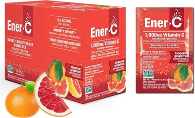 Ener-C Multivitamin Drink Mix 1000mg Vitamin C Mandarine & Grapefruit 30 Beutel