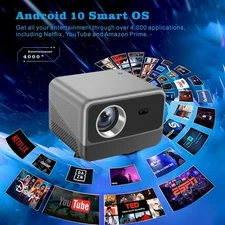 4K Projector 65000LMS 1080P 3D 5G WiFi Bluetooth Video Home Theater300" Display