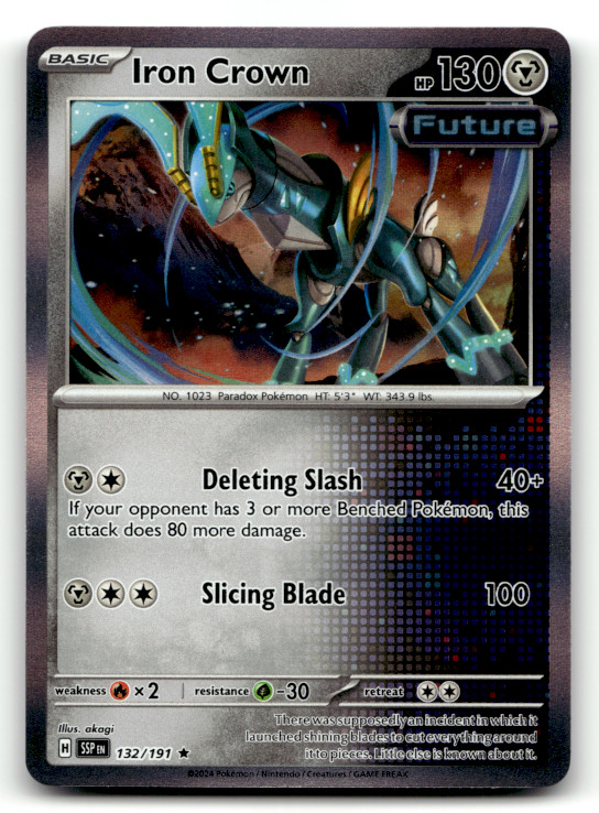 Iron Crown 132/191 Holo Rare SV08: Surging Sparks LP
