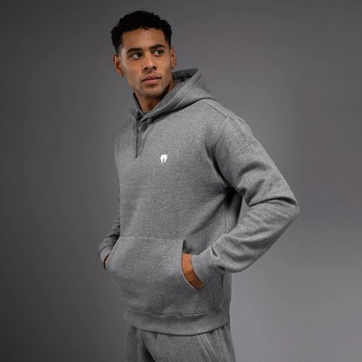 Venum Silent Power Hoodie Herren - Premium Heavyweight Cloud Grey Gr. Medium
