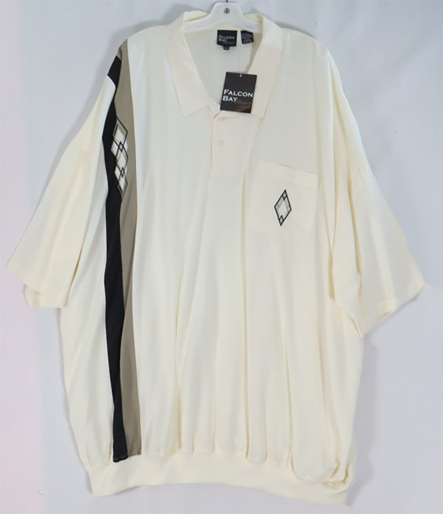 Classics by Falcon Bay Cream Banded Bottom Shirt, Size 6XL Tall