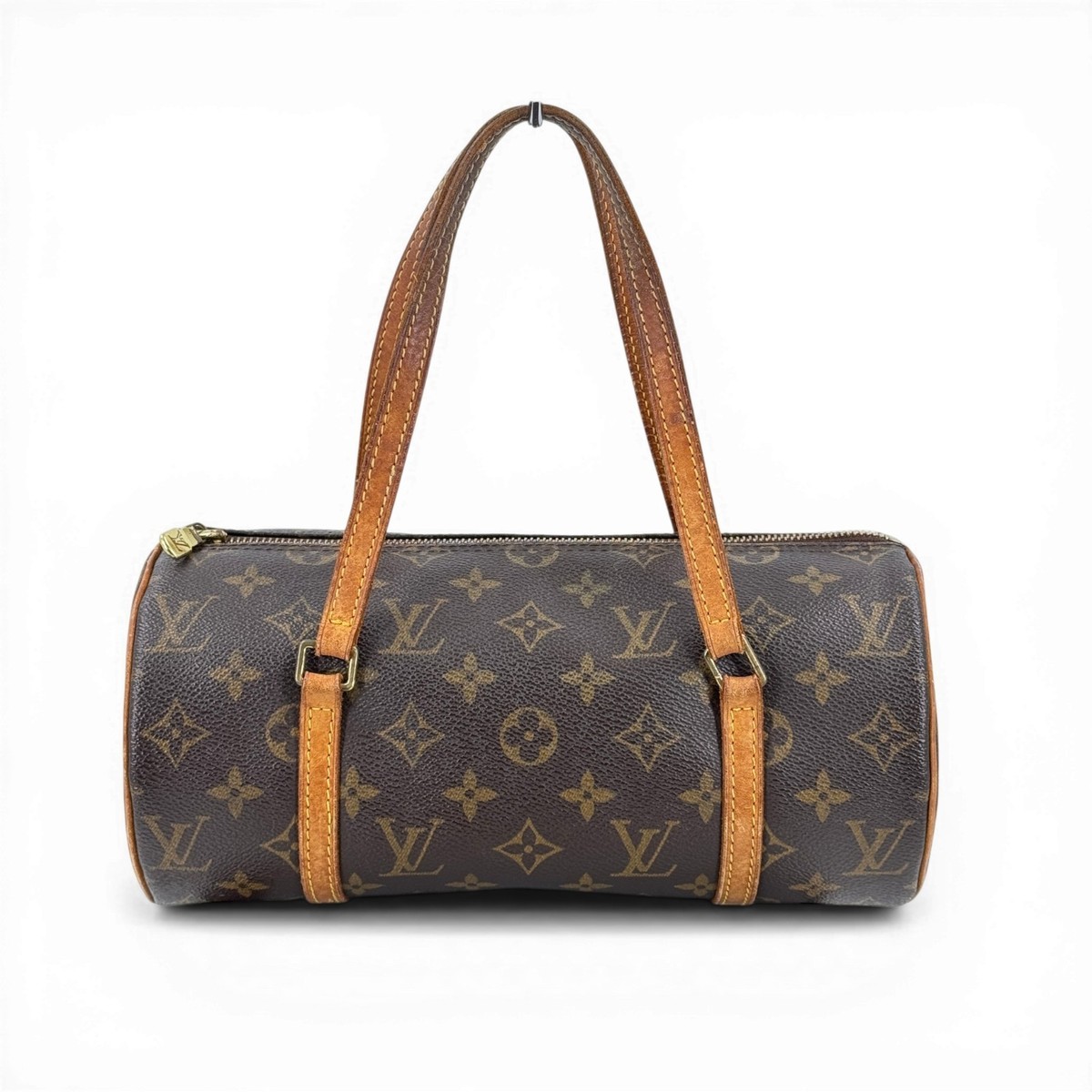 LOUIS VUITTON Papillon 26 Monogram Canvas Brown Vintage Cylinder 