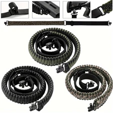 550 Paracord Rifle Gun Sling Shotgun Crossbow with Two Point Adjustable Swivels