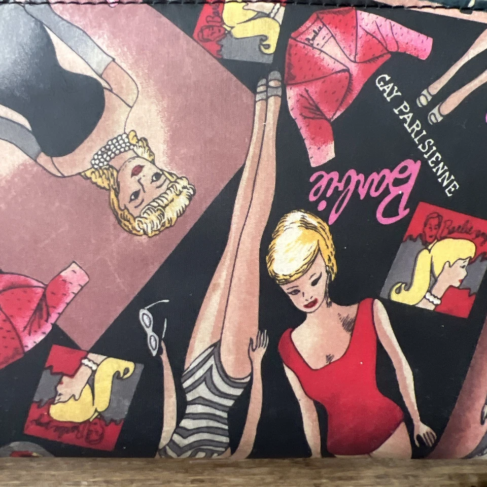 Cartera de monedas/tarjeta de crédito Nicole Miller Barbie con cremallera años 90’s Foto 3 de 4