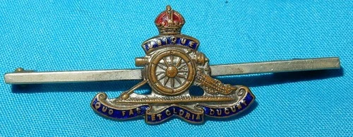 WW2 ERA ROYAL ARTILLERY MILITARY SWEETHEART BADGE WORLD WAR II