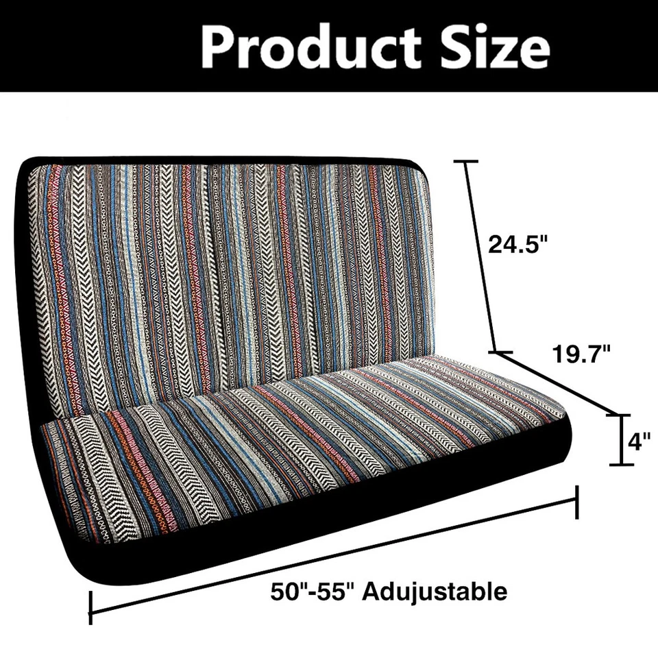 Truck Pickup SUV Car Saddle Blanket Bench Seat Cover For Chevrolet 1950's-2004 - Image 3 of 4