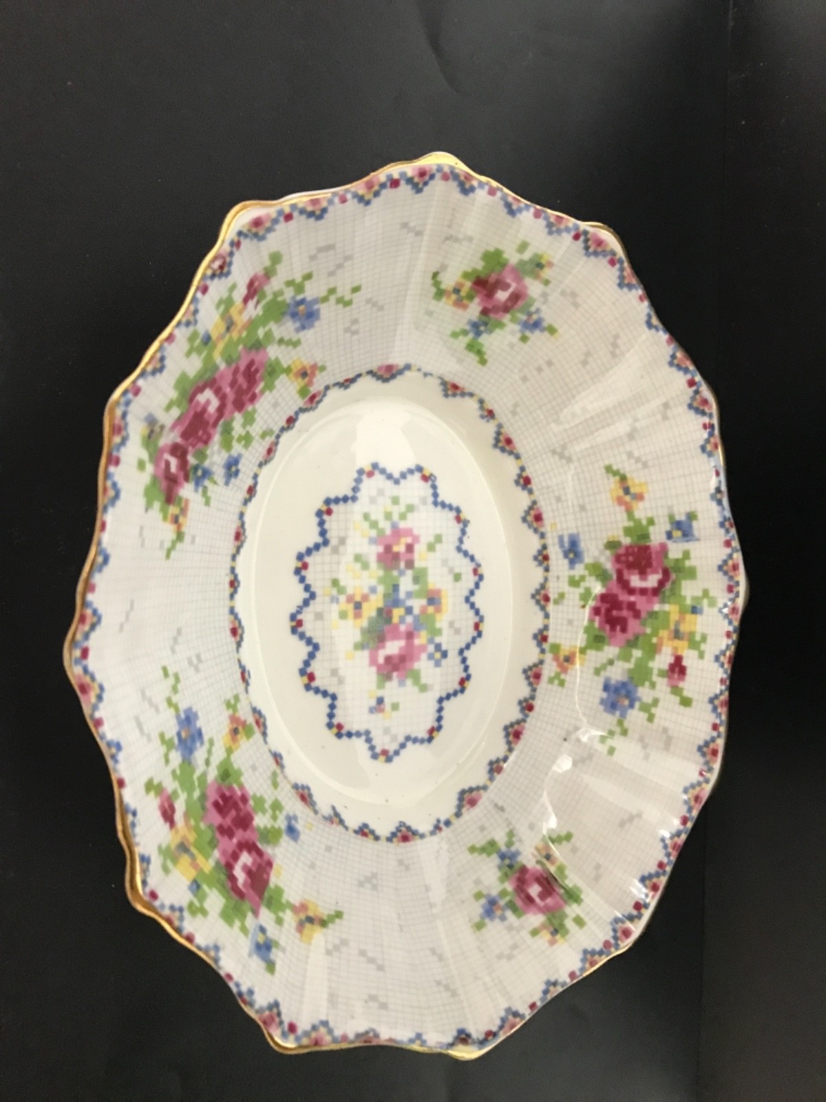 Royal Albert 6”x5” Petit Point Bone China Candy Dish