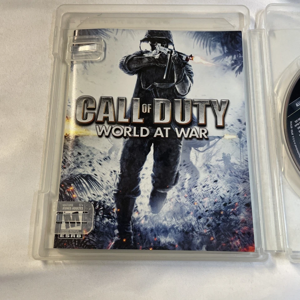 Call of Duty: World at War PS3 (Sony PlayStation 3, 2008) With Manual TESTED - Image 3 of 4