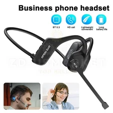 Trucker Bluetooth 5.3 Wireless Headset With Noise Cancelling Mic For Phones PC